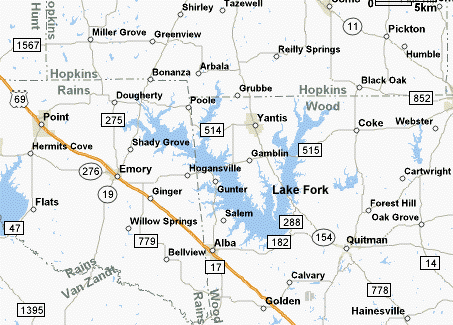 Lake Fork Map 