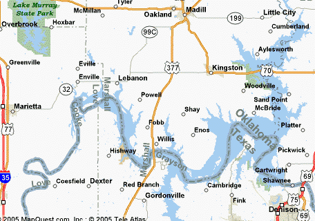 Lake Texoma Map 